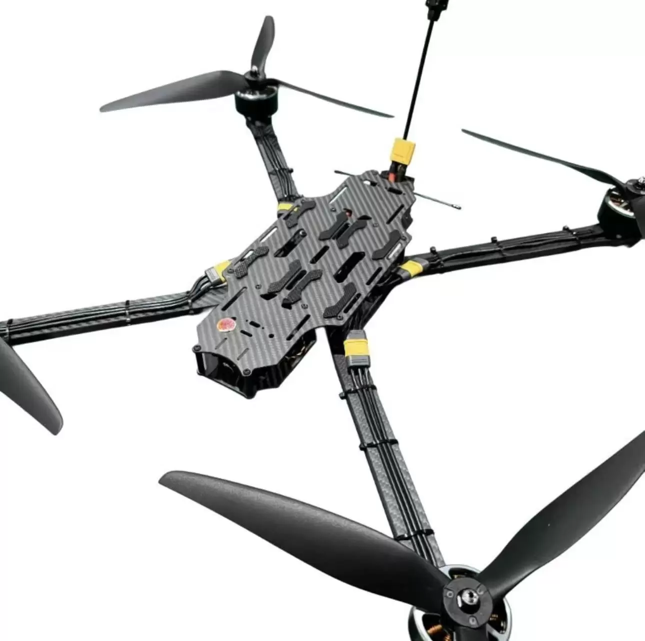 AIガイダンスと光ファイバー伝送を備えた15インチFPVドローン