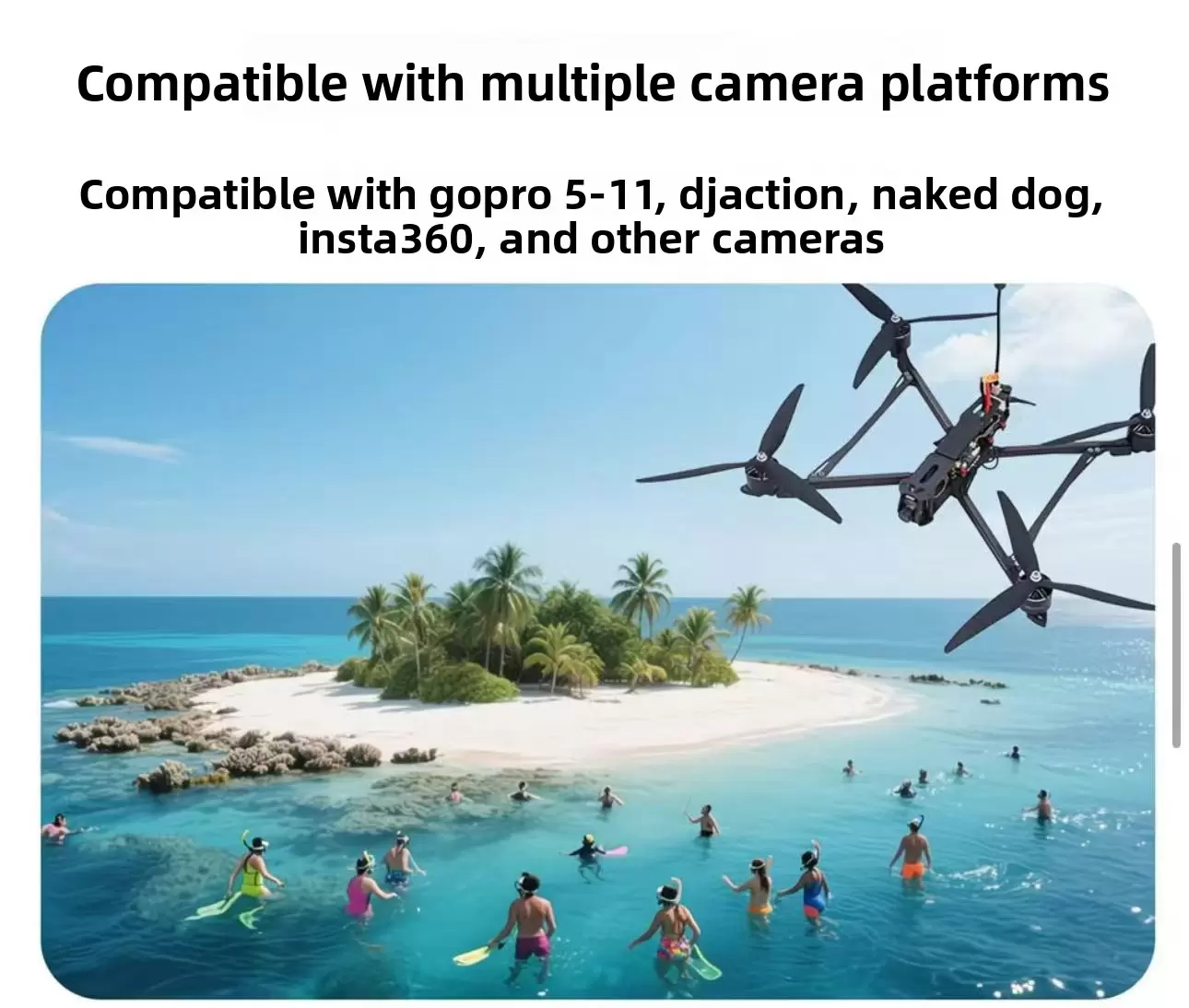 AIガイダンスと光ファイバー伝送を備えた10インチFPVドローン